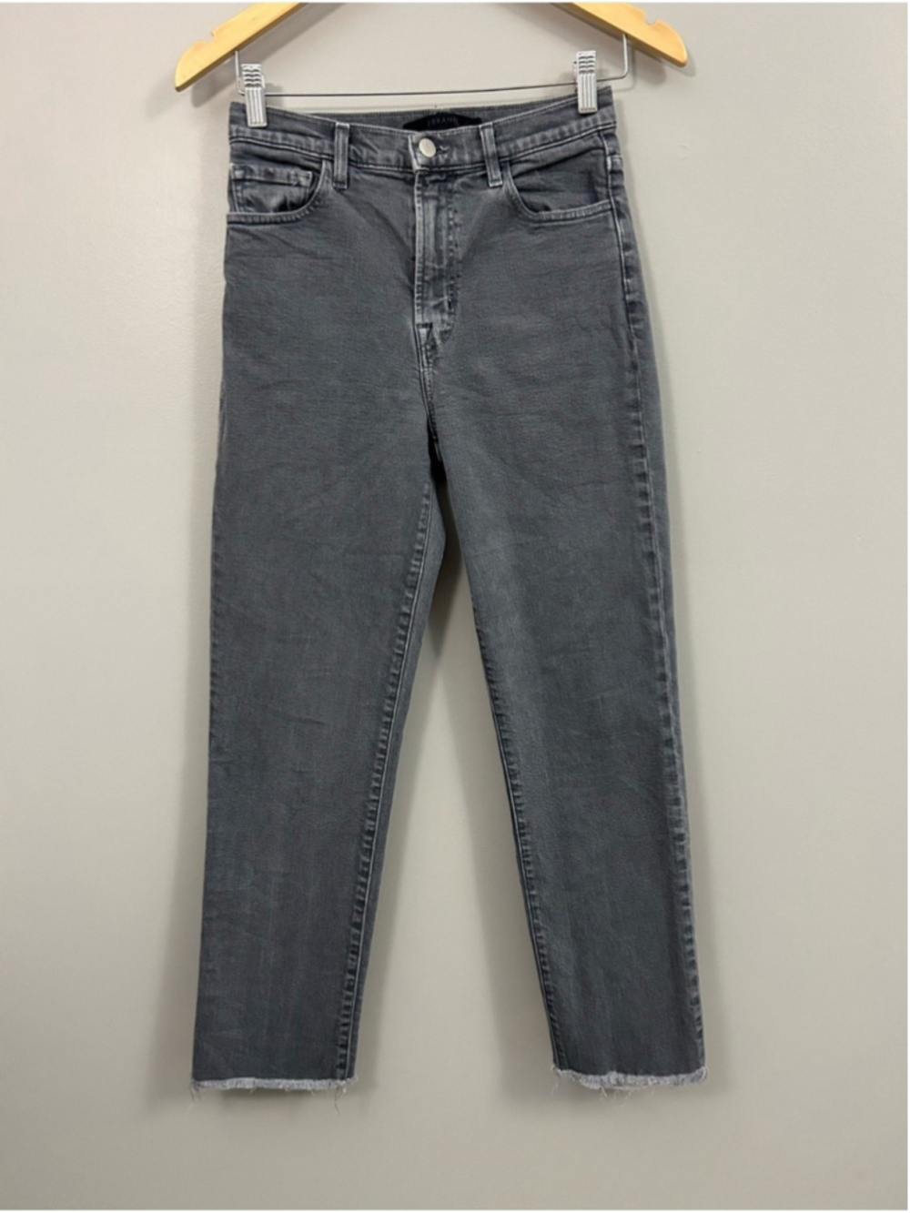 J Brand Jules Washed Charcoal Straight Jeans Size 26
